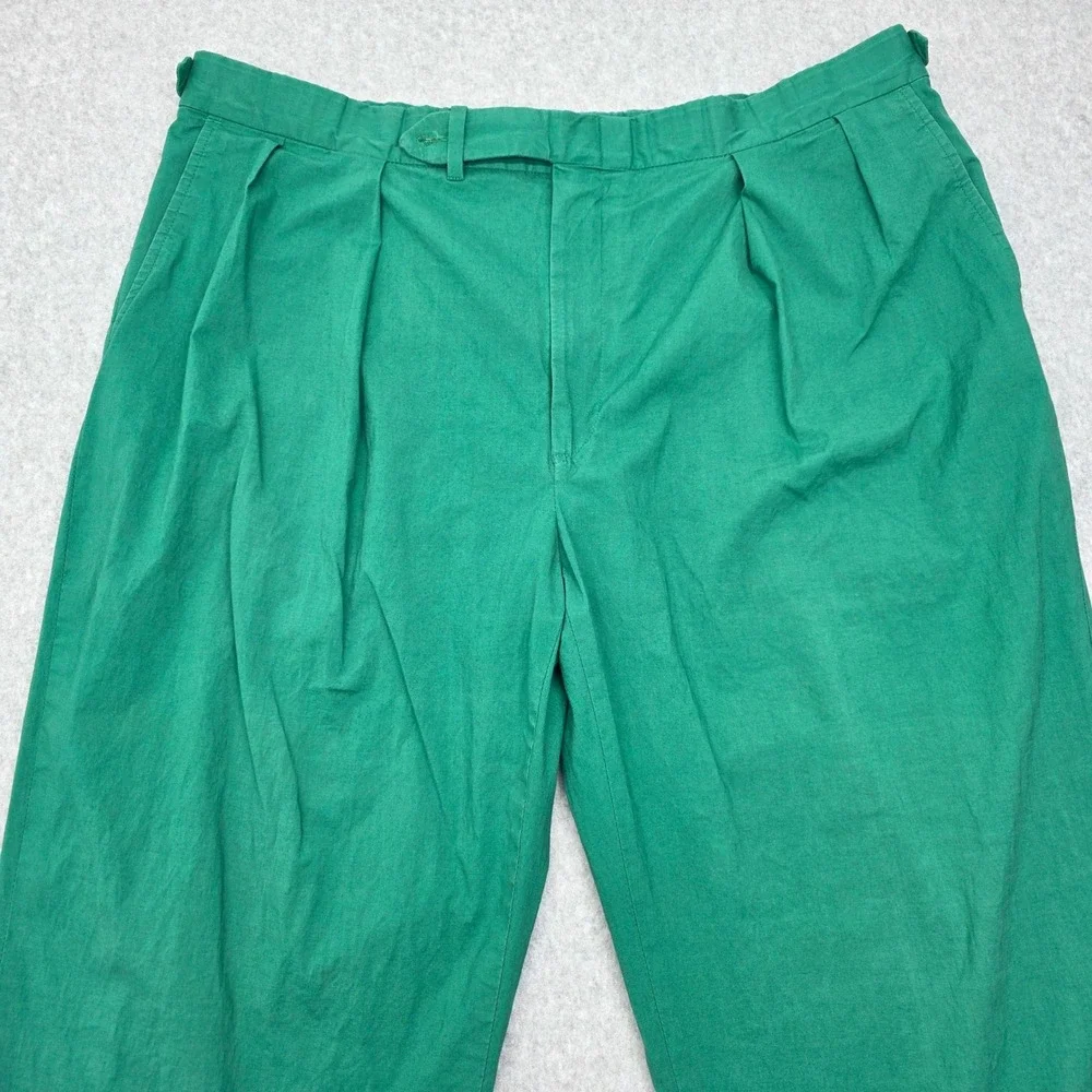 Polo Ralph Lauren Green Pleated Chino Pants Women's Size 16 100% Cotton - Picture 6 of 14